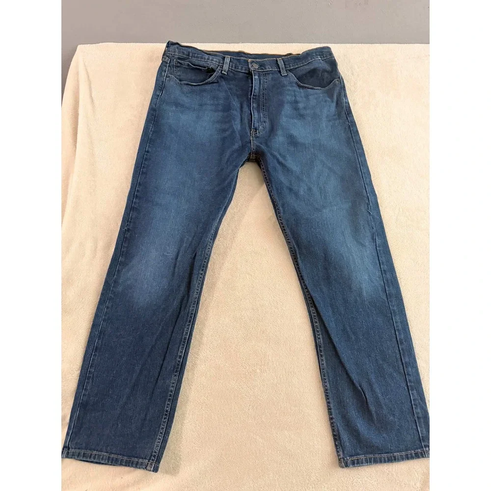 Levi's Mens W38 L30 (tagged) Blue Jeans 505 Regular Fit Straight Leg Denim Pants